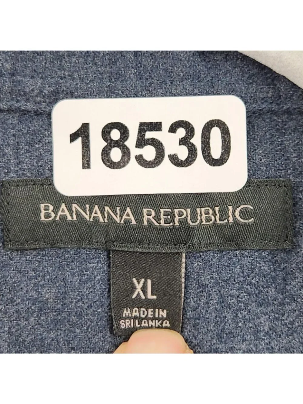 Banana Republic Shirt Mens XL Blue Flannel Button Front Long Sleeve Pockets - Picture 6 of 10